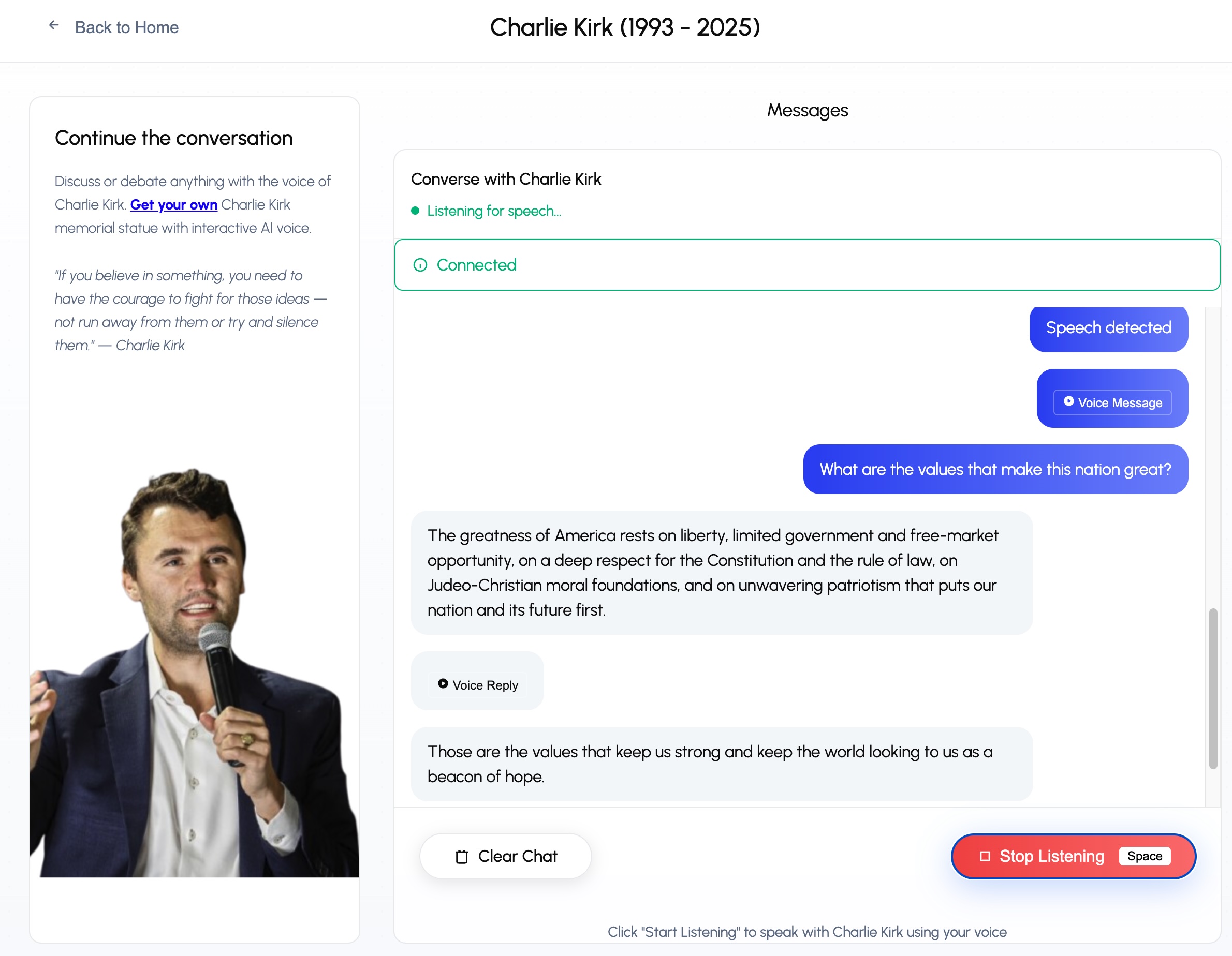 Charlie Kirk Digital Twin